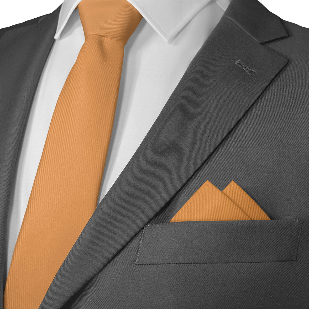 Azazie Butterscotch Pocket Square - 12" Square - Knotty Tie Co.