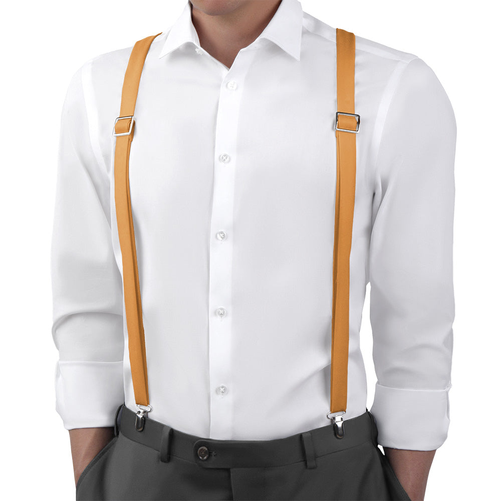 Azazie Butterscotch Suspenders - Main View - Knotty Tie Co.