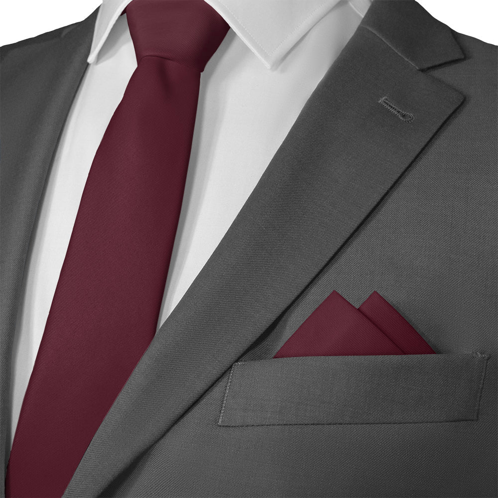 Azazie Cabernet Pocket Square - 12" Square - Knotty Tie Co.