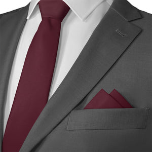 Azazie Cabernet Pocket Square - Matching Necktie- Knotty Tie Co.