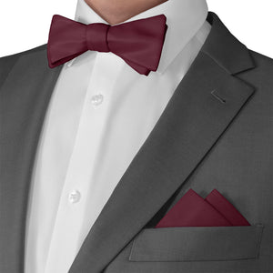 Azazie Cabernet Pocket Square - Matching Bow Tie - Knotty Tie Co.