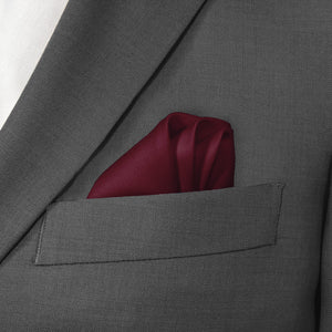 Azazie Cabernet Pocket Square - Wave Fold - Knotty Tie Co.