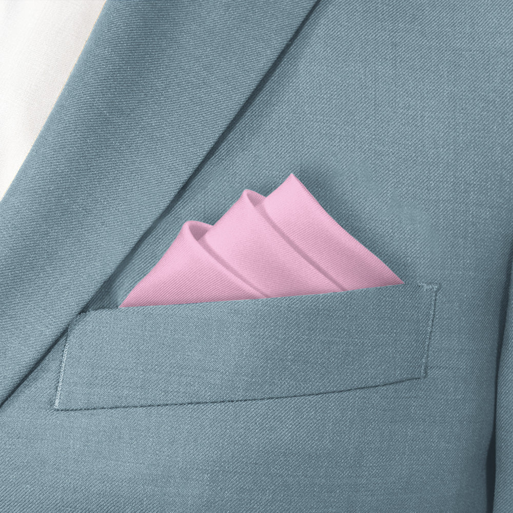 Azazie Candy Pink Pocket Square - Stairs Fold - Knotty Tie Co.