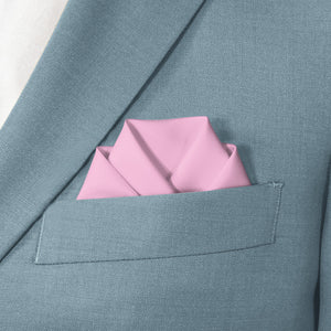 Azazie Candy Pink Pocket Square - Scalloped Fold - Knotty Tie Co.