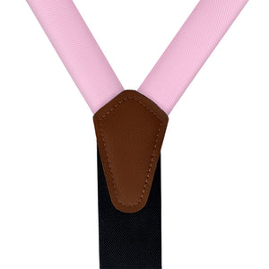 Azazie Candy Pink Suspenders - Vegan Leather Y-Back - Knotty Tie Co.