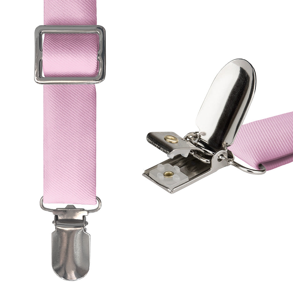 Azazie Candy Pink Suspenders - Hardware and Strap - Knotty Tie Co.