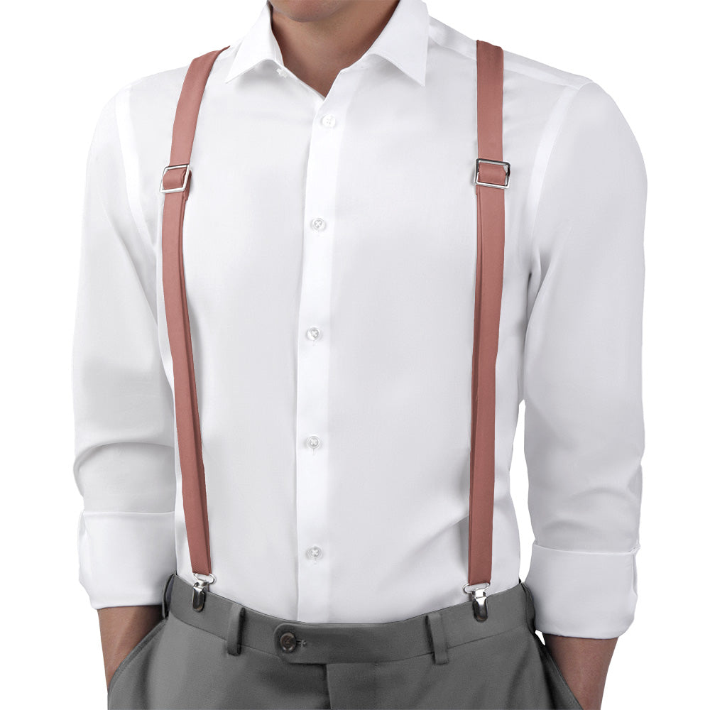 Azazie Cedar Rose Suspenders - Main View - Knotty Tie Co.