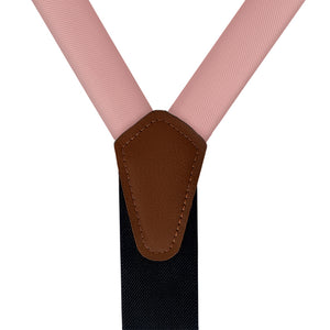 Azazie Champagne Rose Suspenders - Vegan Leather Y-Back - Knotty Tie Co.