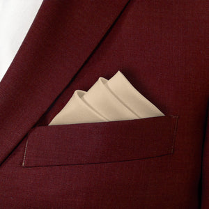 Azazie Champagne Pocket Square - Stairs Fold - Knotty Tie Co.