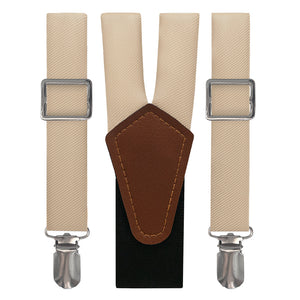 Azazie Champagne Suspenders - Main View - Knotty Tie Co.