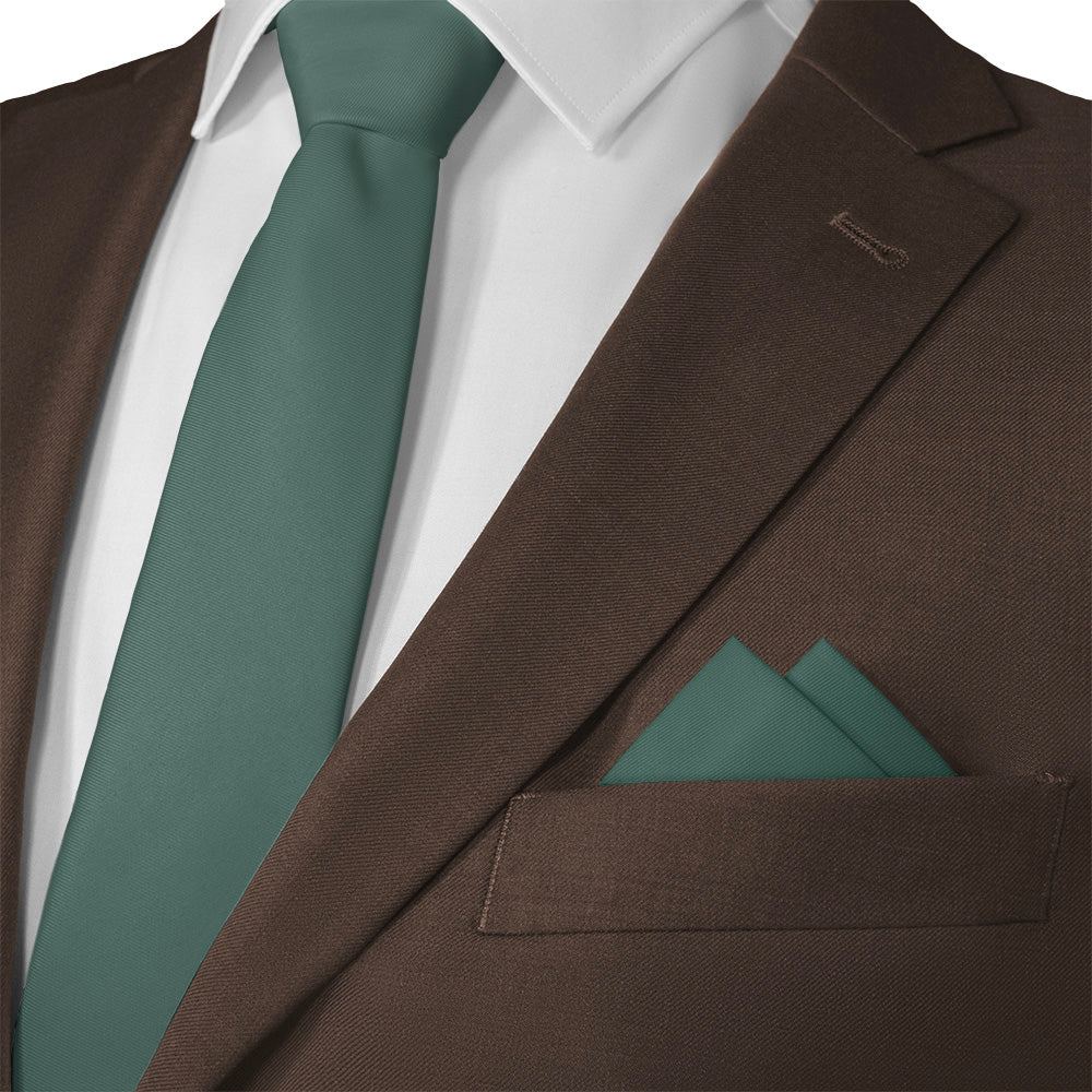 Azazie Dark Green Pocket Square - 12" Square - Knotty Tie Co.