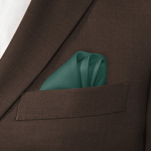 Azazie Dark Green Pocket Square - Wave Fold - Knotty Tie Co.