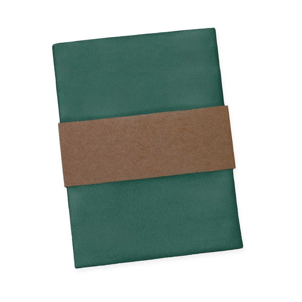 Azazie Dark Green Pocket Square - Packaging - Knotty Tie Co.