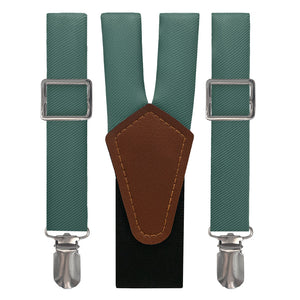 Azazie Dark Green Suspenders - Main View - Knotty Tie Co.