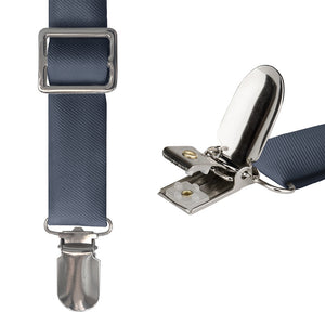 Azazie Dark Navy Suspenders - Hardware and Strap - Knotty Tie Co.