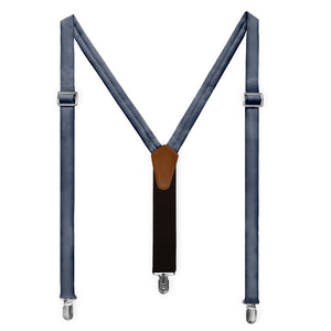 Azazie Dark Navy Suspenders - Full Front View - Knotty Tie Co.