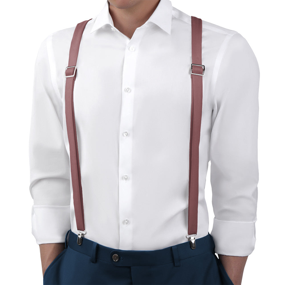 Azazie Desert Rose Suspenders - Main View - Knotty Tie Co.