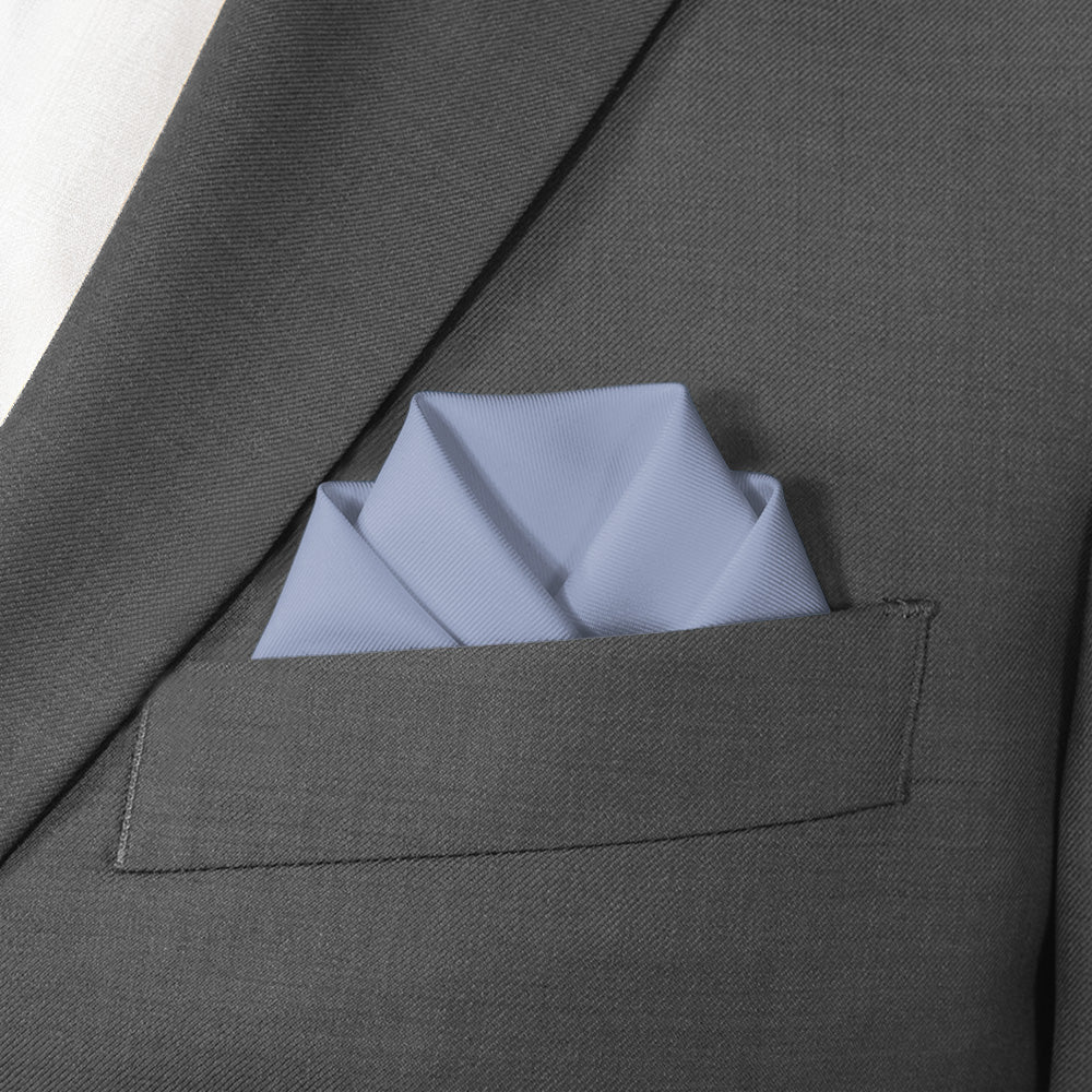 Azazie Dusty Lavender Pocket Square - Scalloped Fold - Knotty Tie Co.