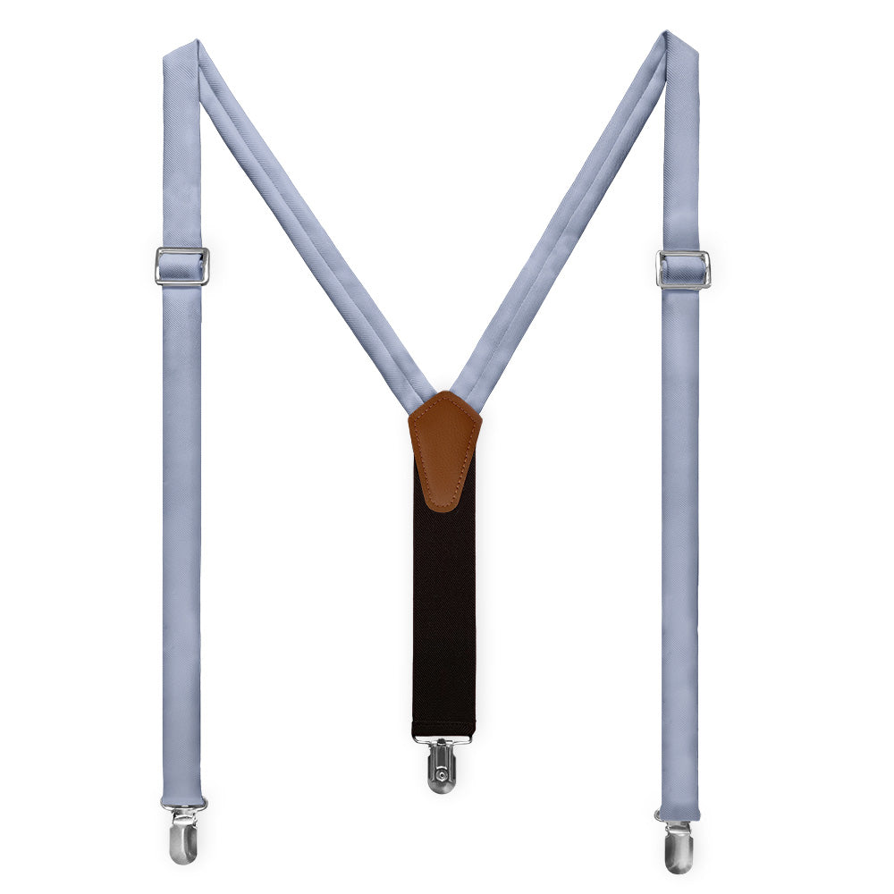 Azazie Dusty Lavender Suspenders - Full Front View - Knotty Tie Co.