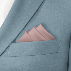 Azazie Dusty Rose Pocket Square - Stairs Fold - Knotty Tie Co.