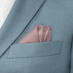 Azazie Dusty Rose Pocket Square - Wave Fold - Knotty Tie Co.