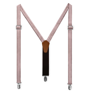 Azazie Dusty Rose Suspenders - Full Front View - Knotty Tie Co.