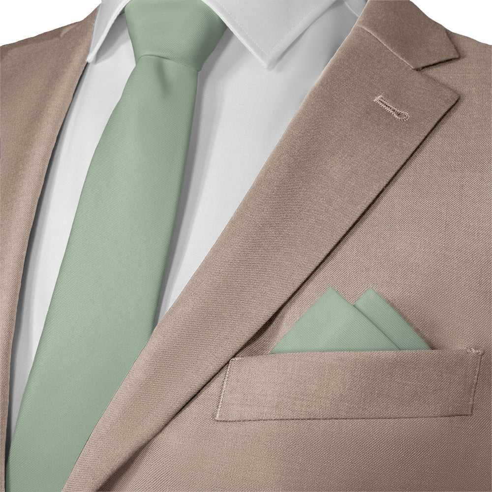 Azazie Dusty Sage Pocket Square - 12" Square - Knotty Tie Co.