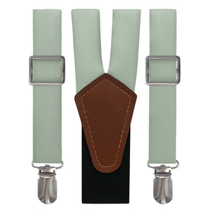 Azazie Dusty Sage Suspenders - Main View - Knotty Tie Co.