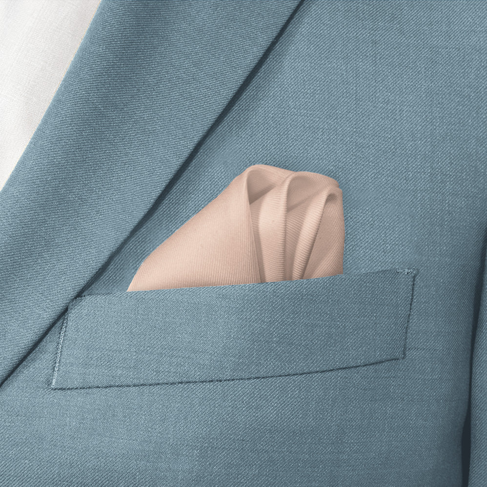 Azazie English Rose Pocket Square - Wave Fold - Knotty Tie Co.