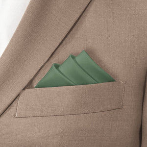 Azazie Eucalyptus Pocket Square - Stairs Fold - Knotty Tie Co.