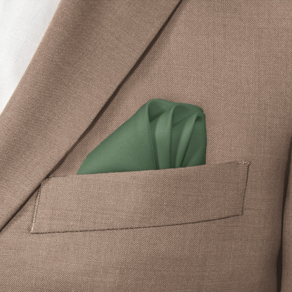 Azazie Eucalyptus Pocket Square - Wave Fold - Knotty Tie Co.