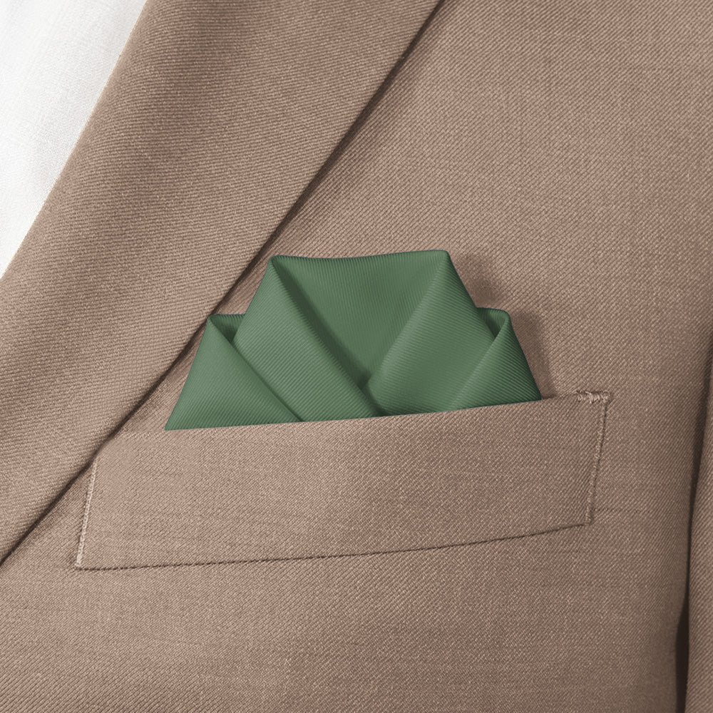 Azazie Eucalyptus Pocket Square - Scalloped Fold - Knotty Tie Co.