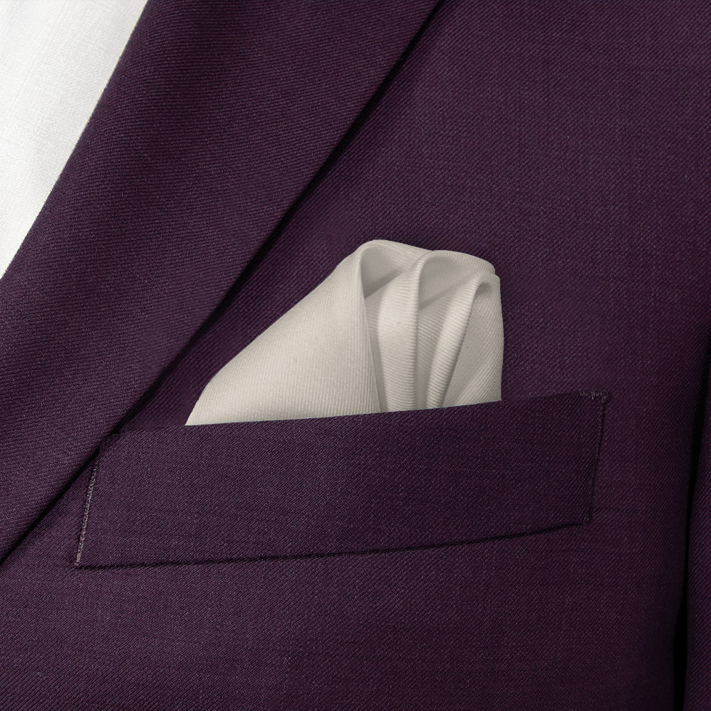 Azazie Frost Pocket Square - Wave Fold - Knotty Tie Co.