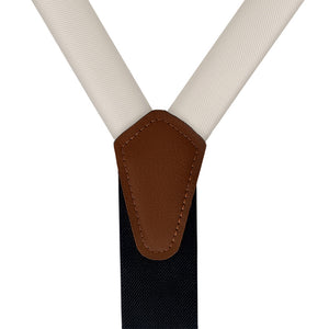 Azazie Frost Suspenders - Vegan Leather Y-Back - Knotty Tie Co.