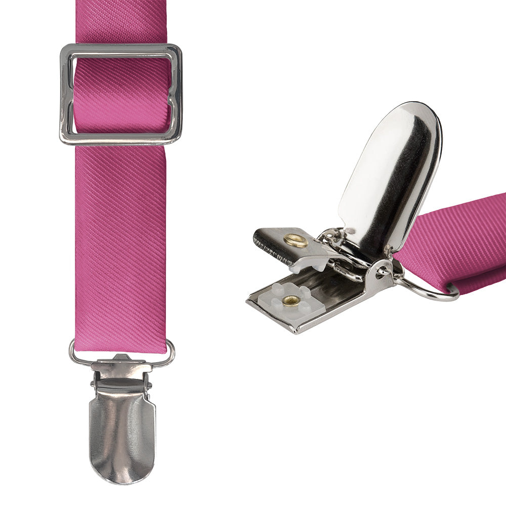 Azazie Fuchsia Suspenders - Hardware and Strap - Knotty Tie Co.