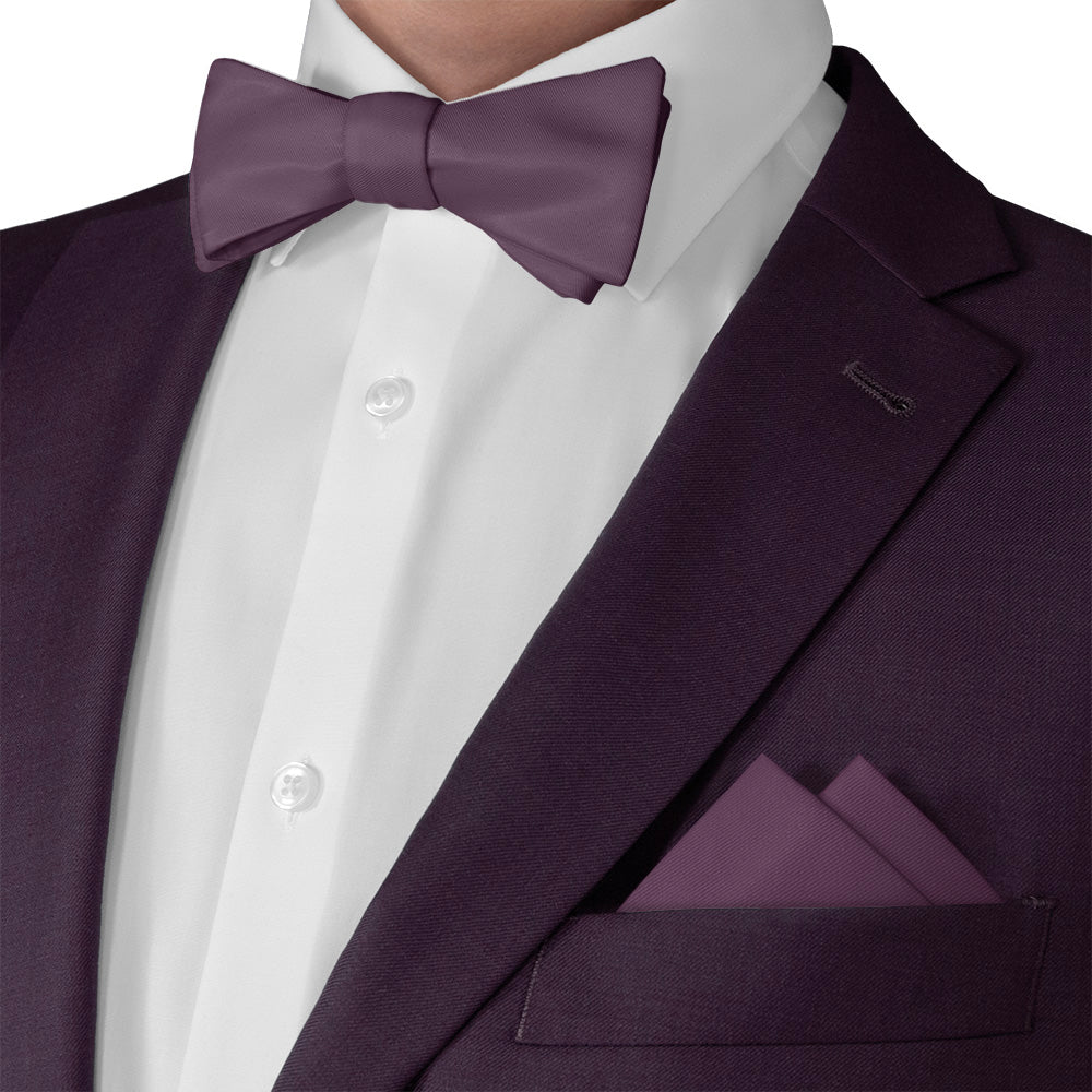 Azazie Grape Pocket Square - Matching Bow Tie - Knotty Tie Co.