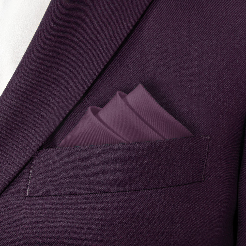 Azazie Grape Pocket Square - Stairs Fold - Knotty Tie Co.