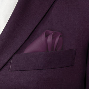 Azazie Grape Pocket Square - Wave Fold - Knotty Tie Co.