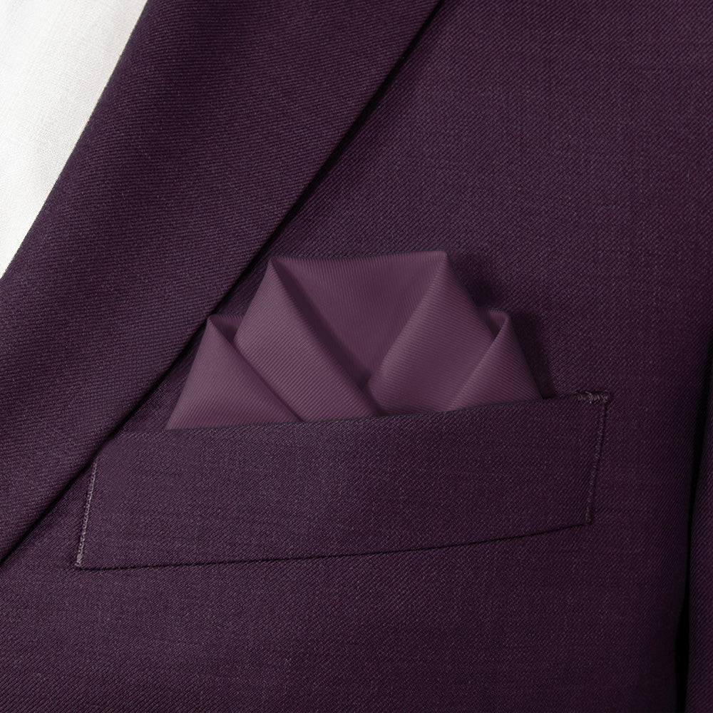 Azazie Grape Pocket Square - Scalloped Fold - Knotty Tie Co.