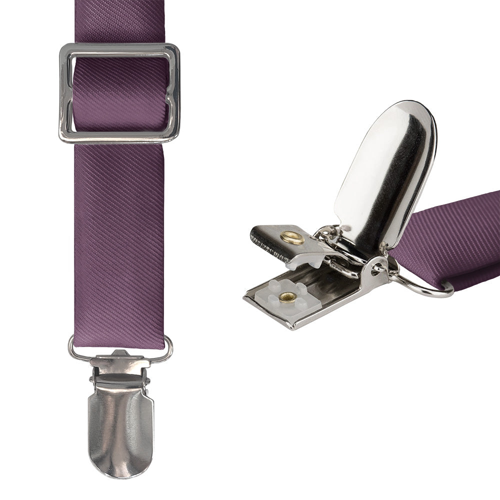 Azazie Grape Suspenders - Hardware and Strap - Knotty Tie Co.