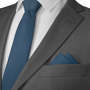 Azazie Ink Blue Pocket Square - Matching Necktie- Knotty Tie Co.