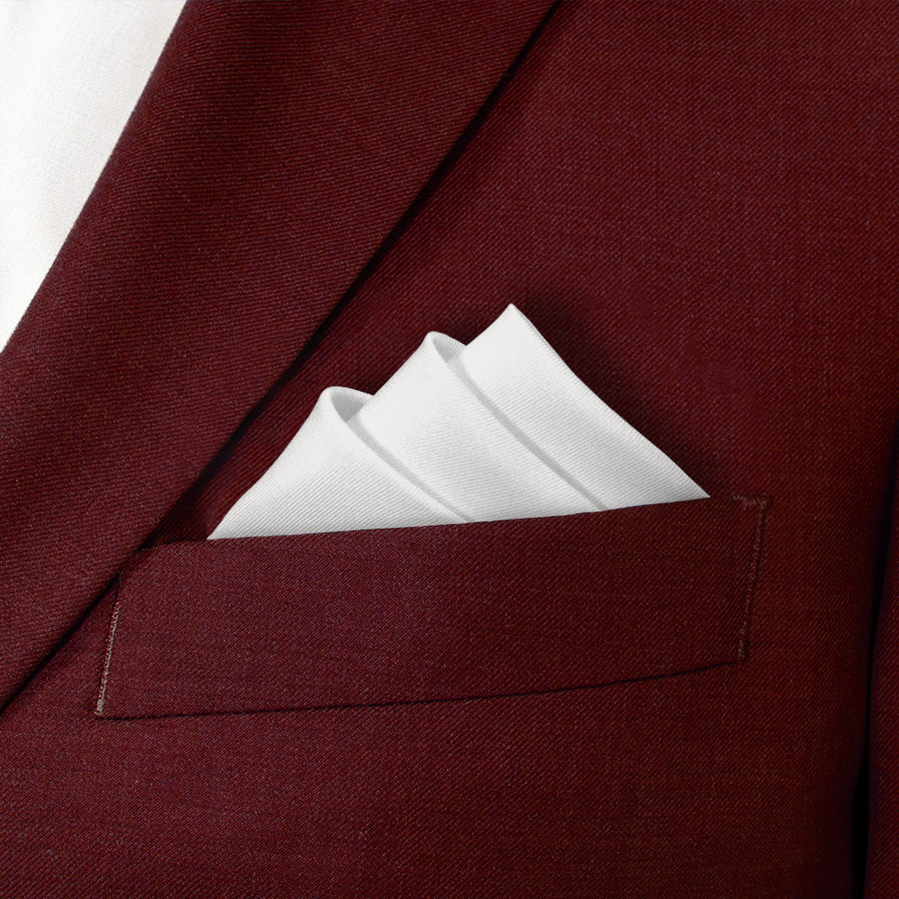 Azazie Ivory Pocket Square - Stairs Fold - Knotty Tie Co.