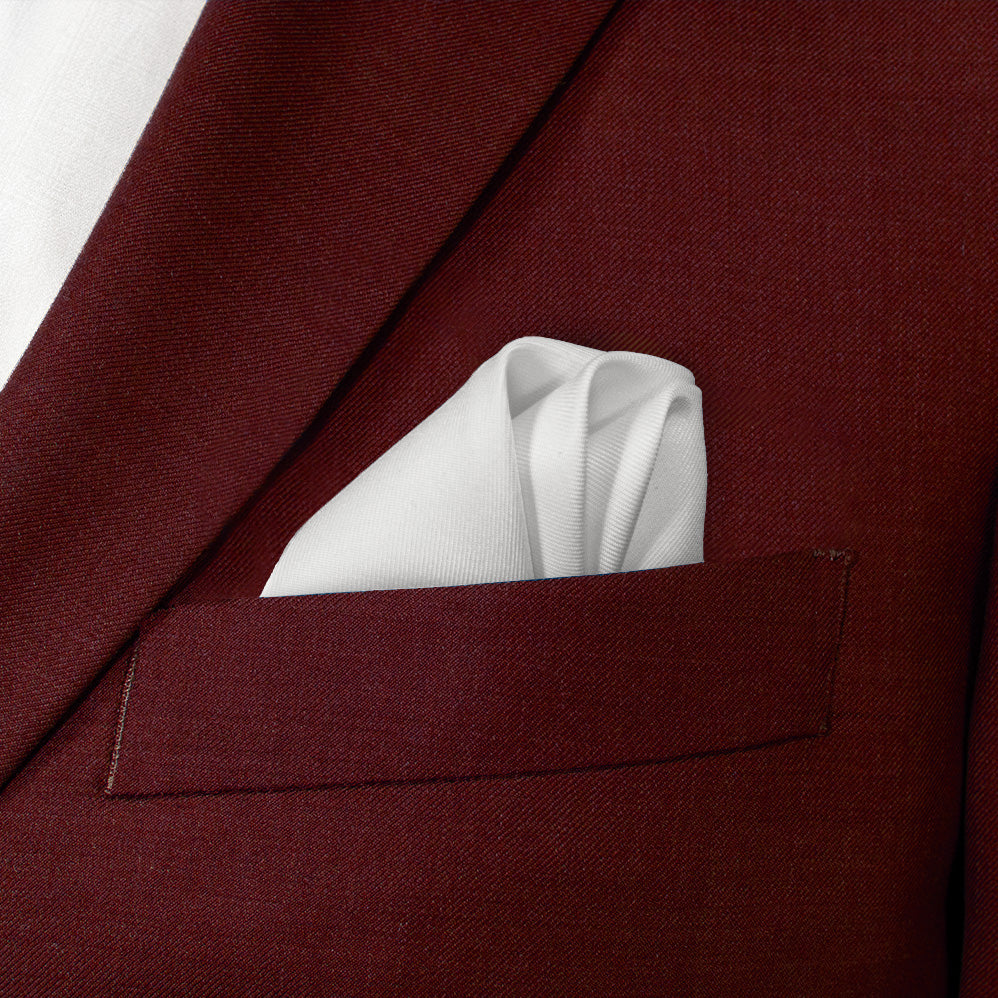 Azazie Ivory Pocket Square - Wave Fold - Knotty Tie Co.