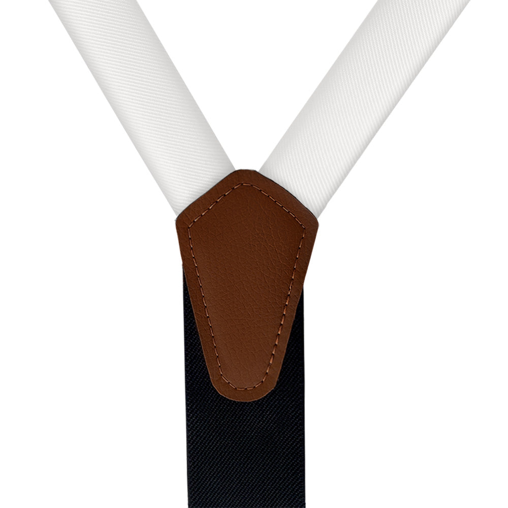 Azazie Ivory Suspenders - Vegan Leather Y-Back - Knotty Tie Co.