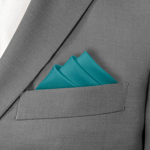 Azazie Jade Pocket Square - Stairs Fold - Knotty Tie Co.