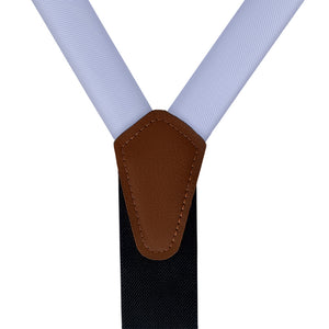 Azazie Lavender Suspenders - Vegan Leather Y-Back - Knotty Tie Co.