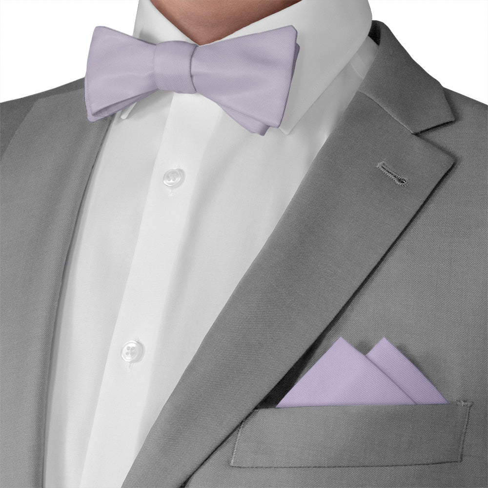 Azazie Lilac Pocket Square - Matching Bow Tie - Knotty Tie Co.