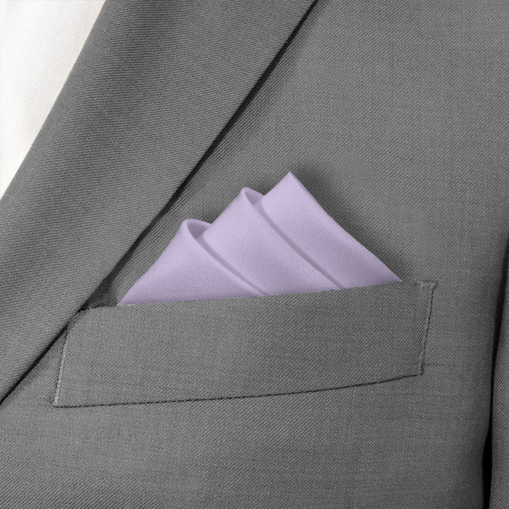 Azazie Lilac Pocket Square - Stairs Fold - Knotty Tie Co.