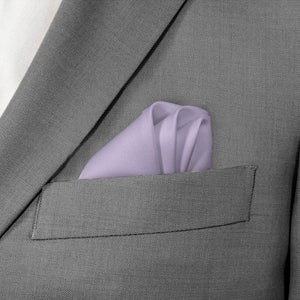 Azazie Lilac Pocket Square - Wave Fold - Knotty Tie Co.