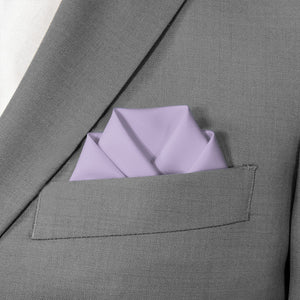 Azazie Lilac Pocket Square - Scalloped Fold - Knotty Tie Co.